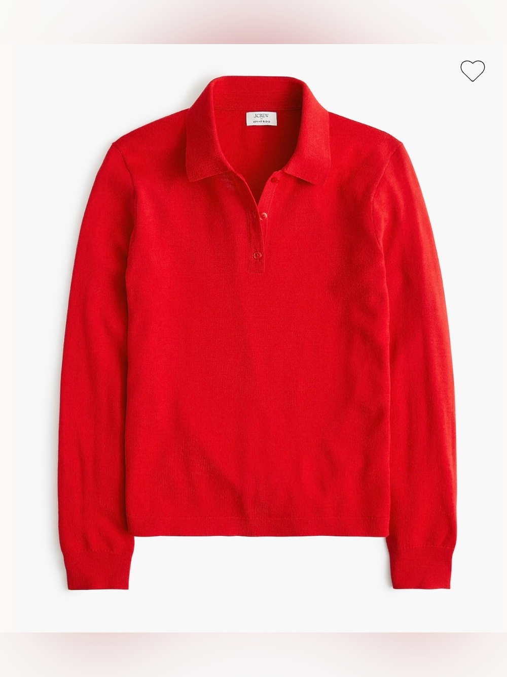 J.Crew Merino Wool Blend Polo Sweater In Red Size L